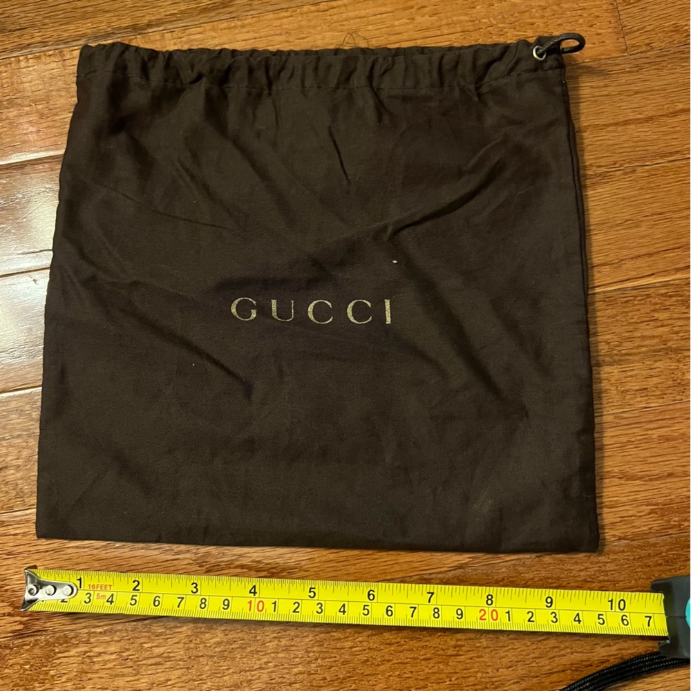 Authentic Gucci brown drawstring dust cover for purse bag wallet belt accessory